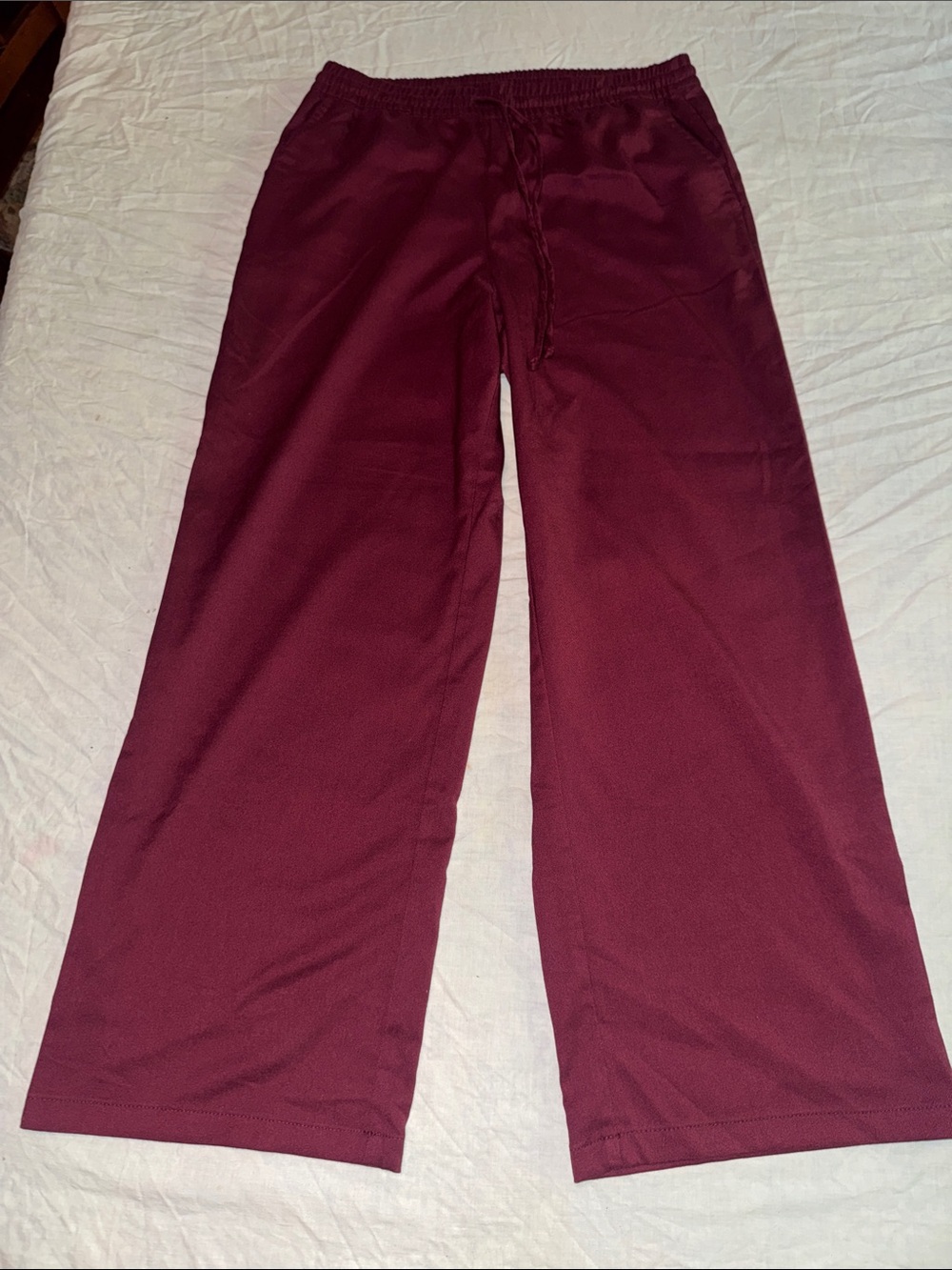 GAP Maroon Burgundy Wide Leg Pull On Pants Size L